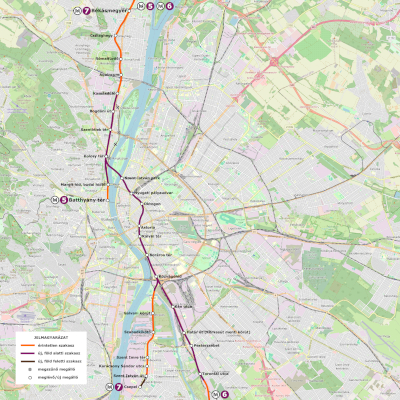 M5 metró térkép